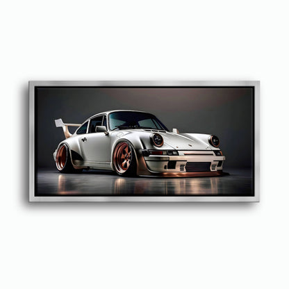 Silver Porsche 911 Steel Outlaw Wall Art