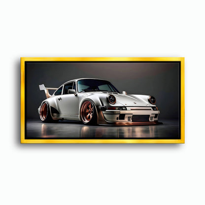 Silver Porsche 911 Steel Outlaw Wall Art