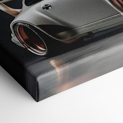 Silver Porsche 911 Steel Outlaw Wall Art
