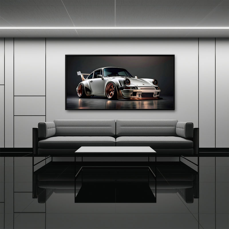 Silver Porsche 911 Steel Outlaw Wall Art