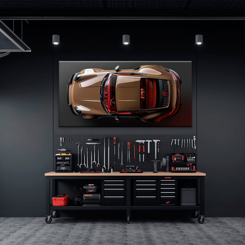 Porsche 911 Bronze Nocturne Wall Art
