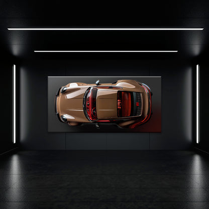 Porsche 911 Bronze Nocturne Wall Art