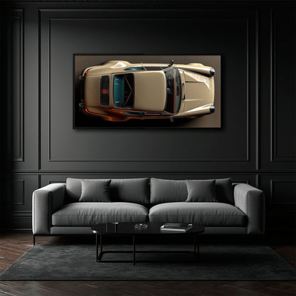 Porsche 911 Sandstone Silhouette Wall Art