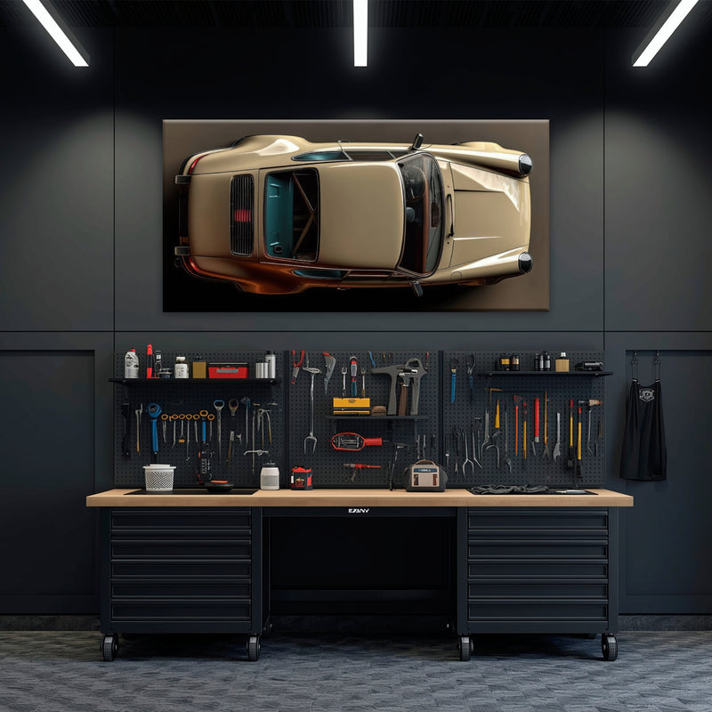 Porsche 911 Sandstone Silhouette Wall Art