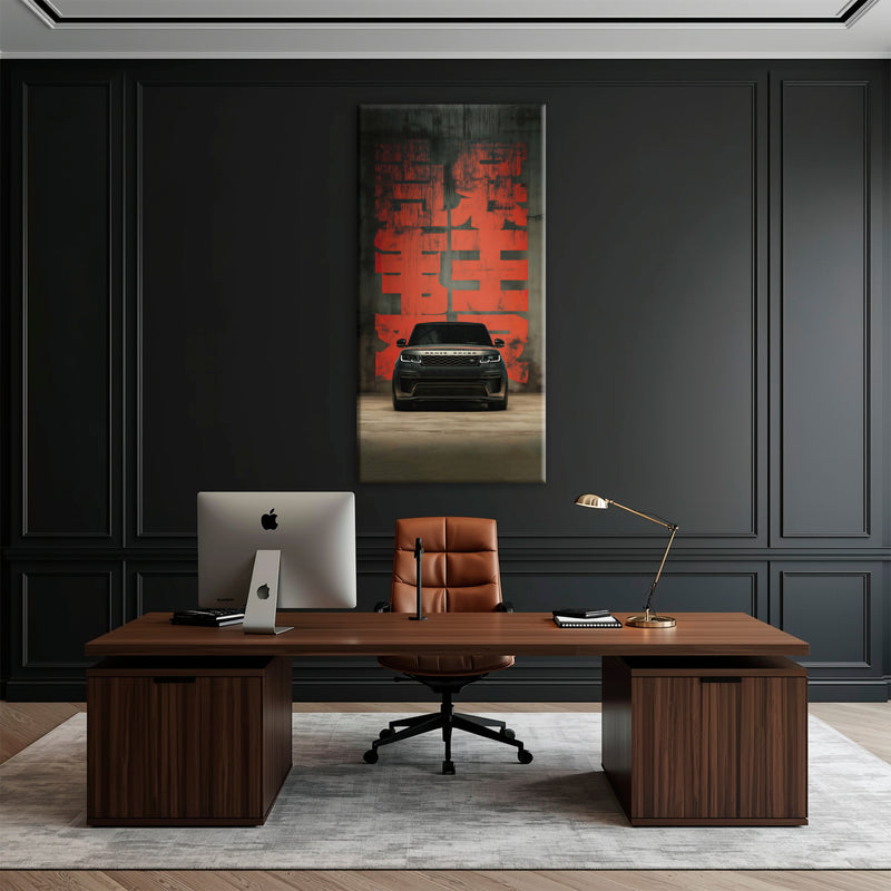 Black Luxury Range Rover Midnight Command Wall Art