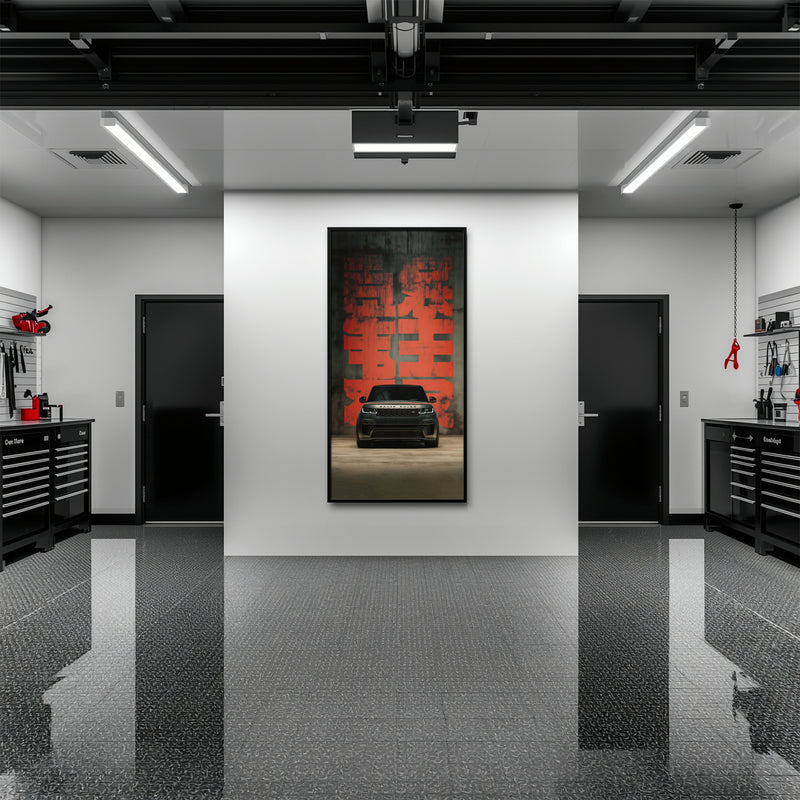Black Luxury Range Rover Midnight Command Wall Art