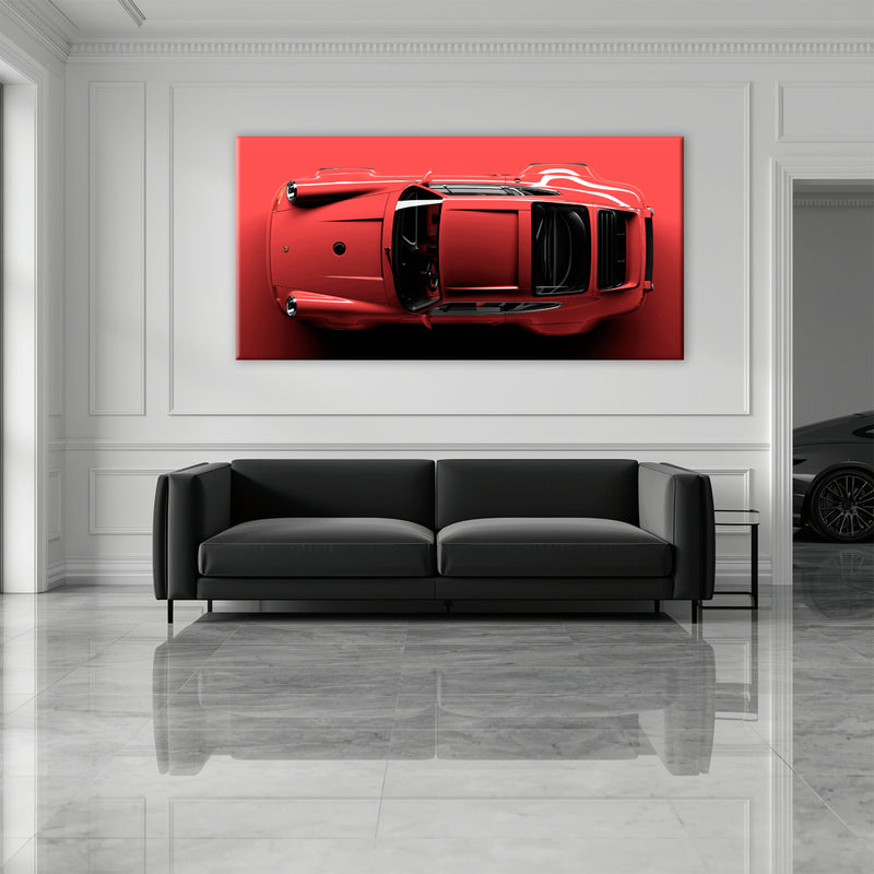 Porsche 911 Scarlet Velocity Wall Art – Red Sports Car Canvas Print
