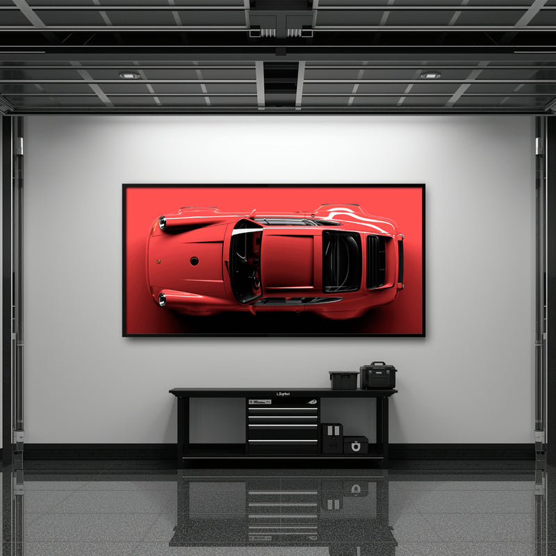 Porsche 911 Scarlet Velocity Wall Art – Red Sports Car Canvas Print
