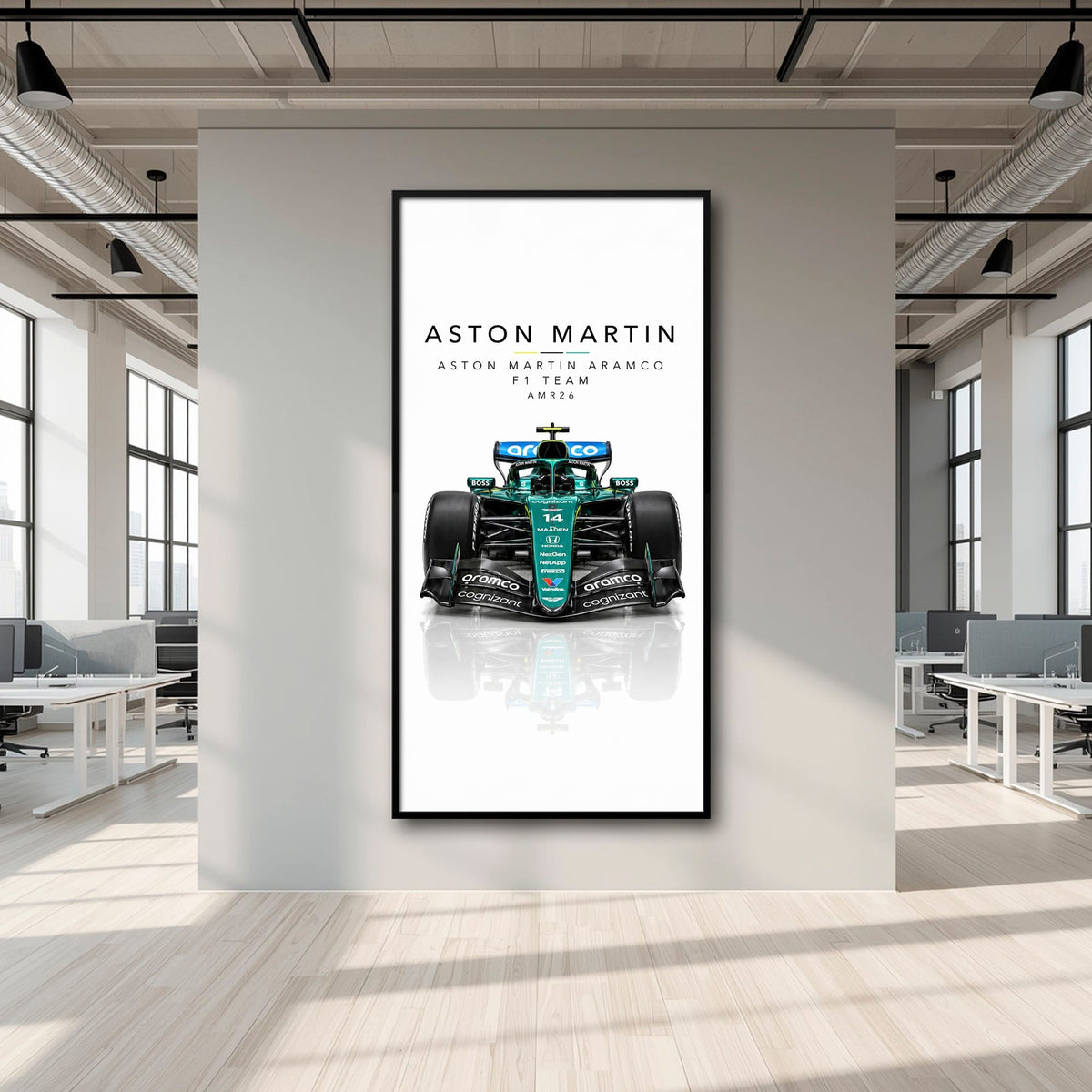 Aston Martin Aramco AMR26 Wall Art | Formula 1 Decor Cars