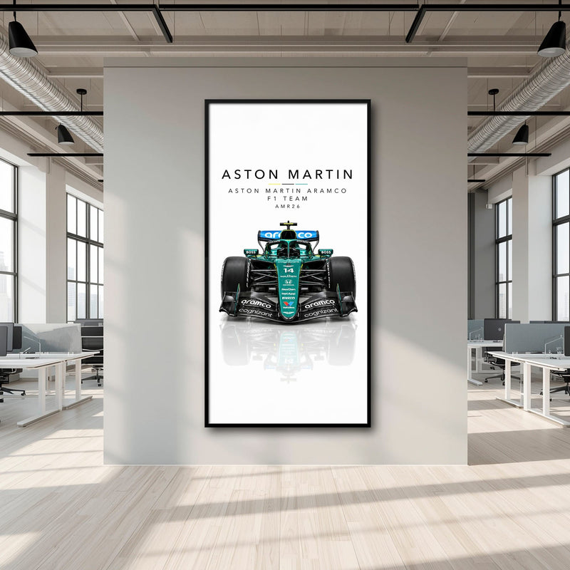 Aston Martin Aramco AMR26 Wall Art | Formula 1 Decor Cars