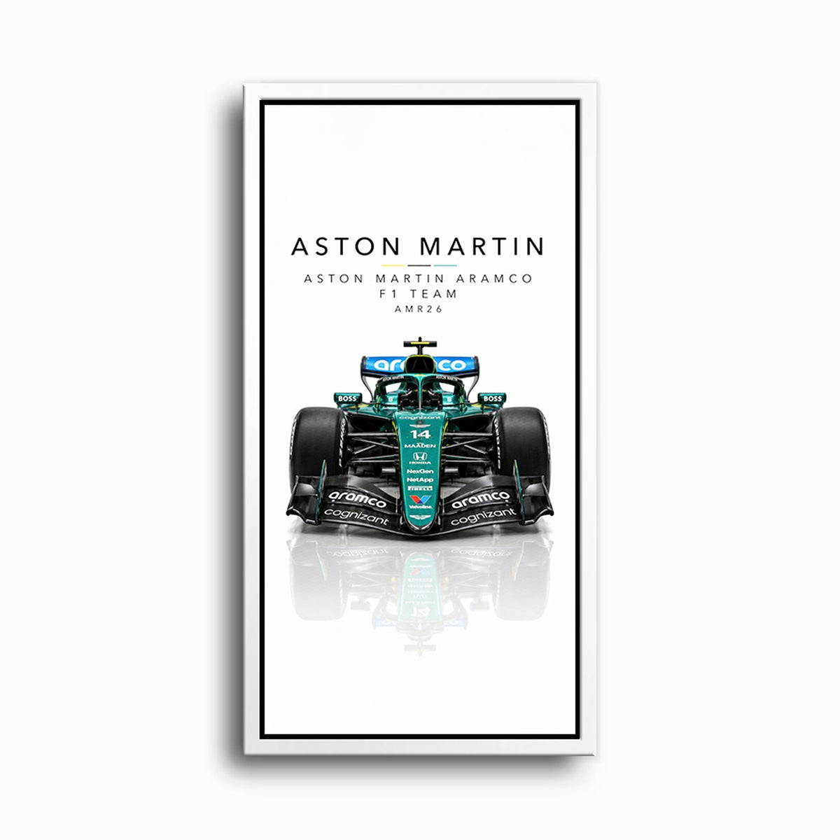 Aston Martin Aramco AMR26 Wall Art | Formula 1 Decor Cars
