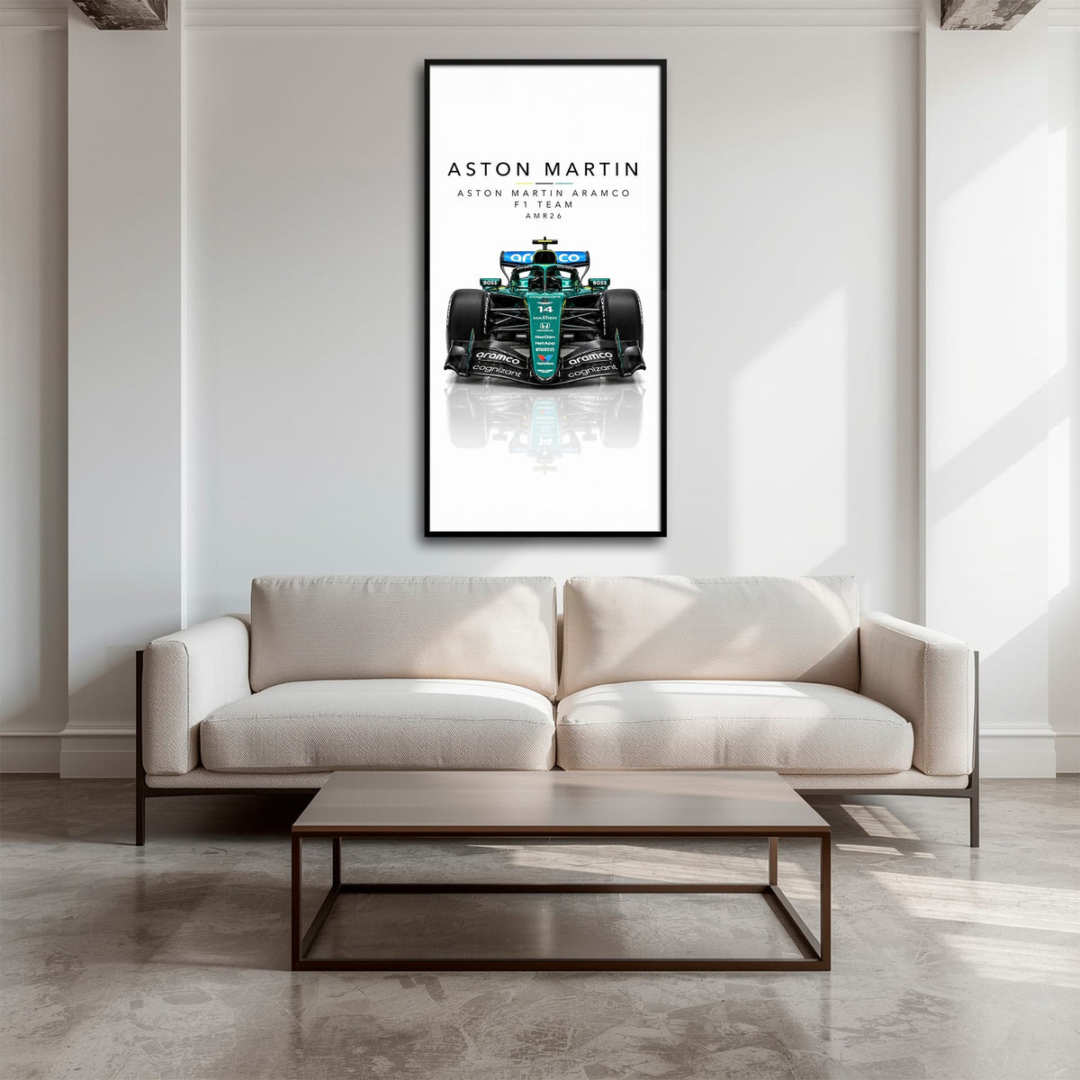 Aston Martin Aramco AMR26 Wall Art | Formula 1 Decor Cars