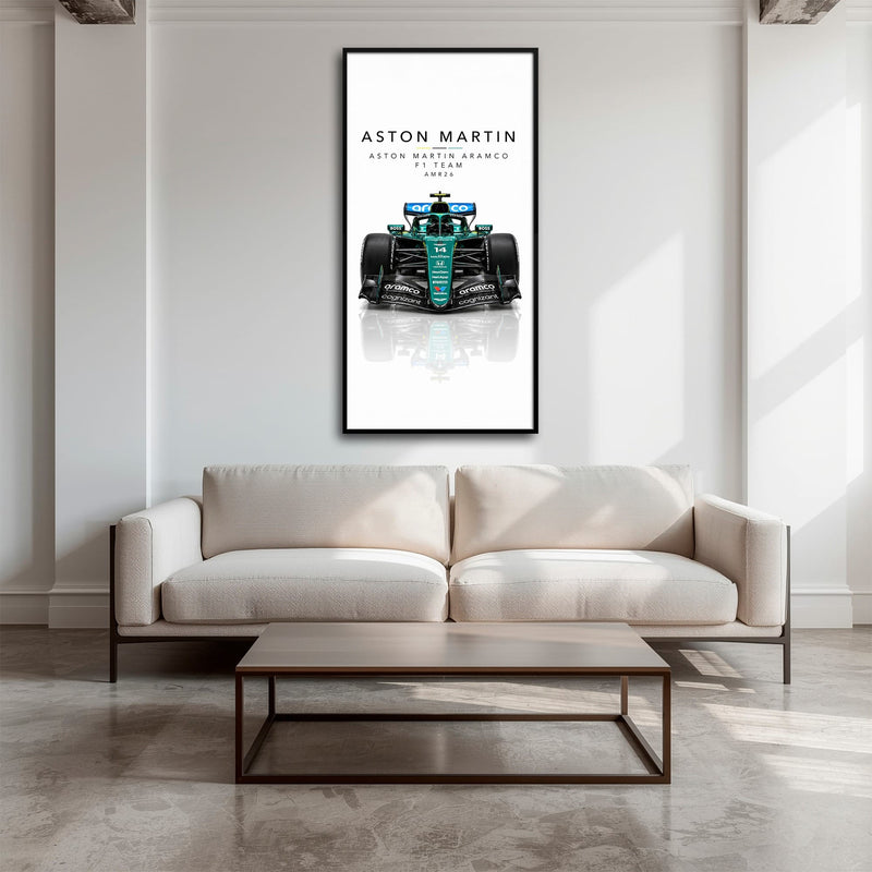 Aston Martin Aramco AMR26 Wall Art | Formula 1 Decor Cars