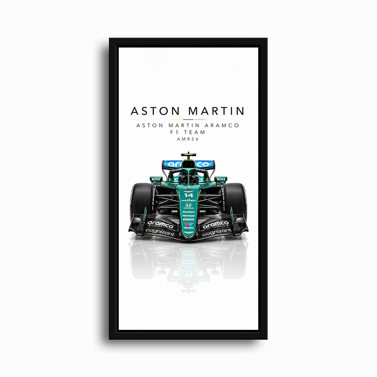 Aston Martin Aramco AMR26 Wall Art | Formula 1 Decor Cars
