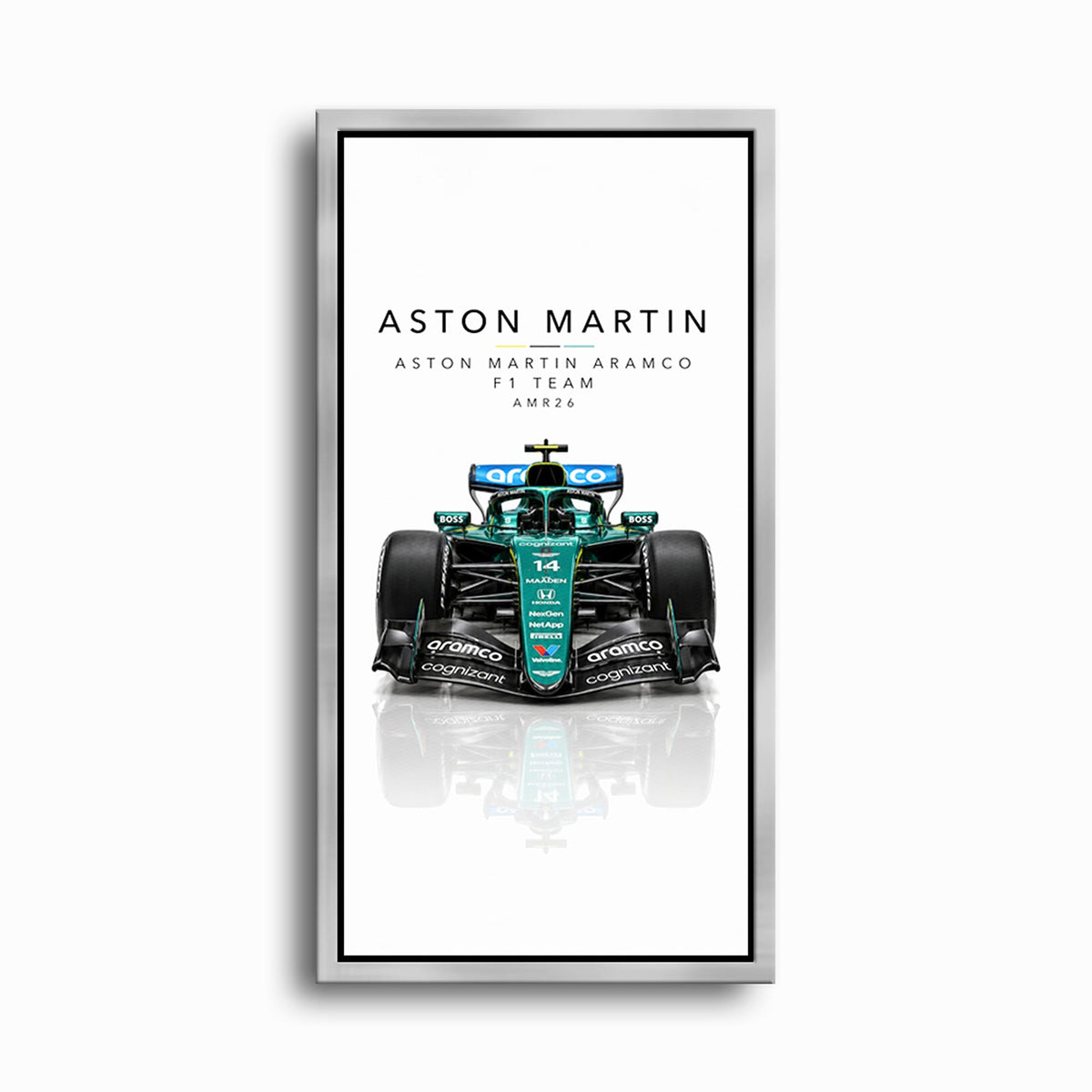 Aston Martin Aramco AMR26 Wall Art | Formula 1 Decor Cars