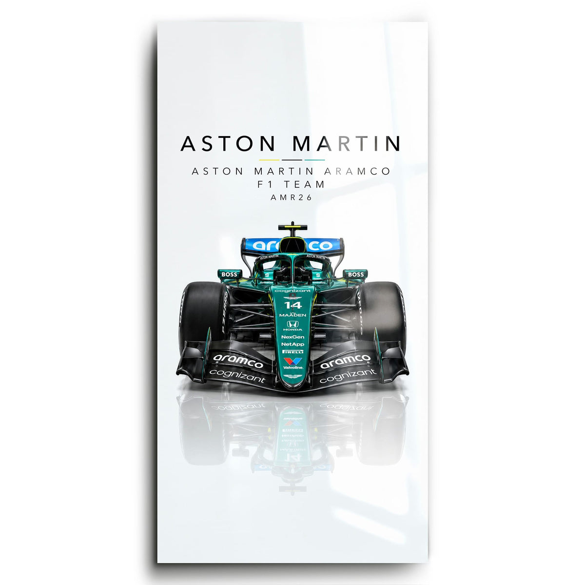 Aston Martin Aramco AMR26 Wall Art | Formula 1 Decor Cars