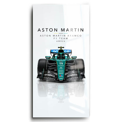 Aston Martin Aramco AMR26 Wall Art | Formula 1 Decor Cars