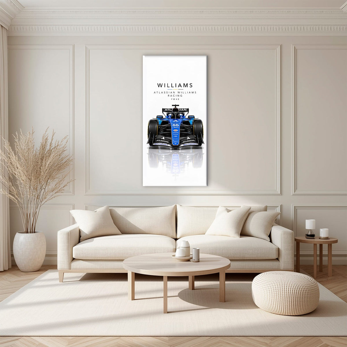 Atlassian Williams Racing FW48 Wall Art | Formula 1 Decor Cars