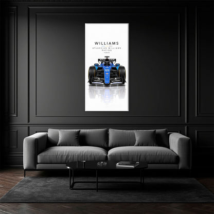 Atlassian Williams Racing FW48 Wall Art | Formula 1 Decor Cars