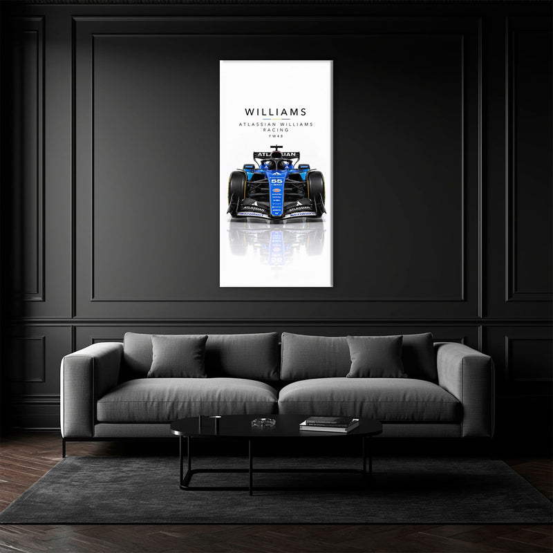 Atlassian Williams Racing FW48 Wall Art | Formula 1 Decor Cars