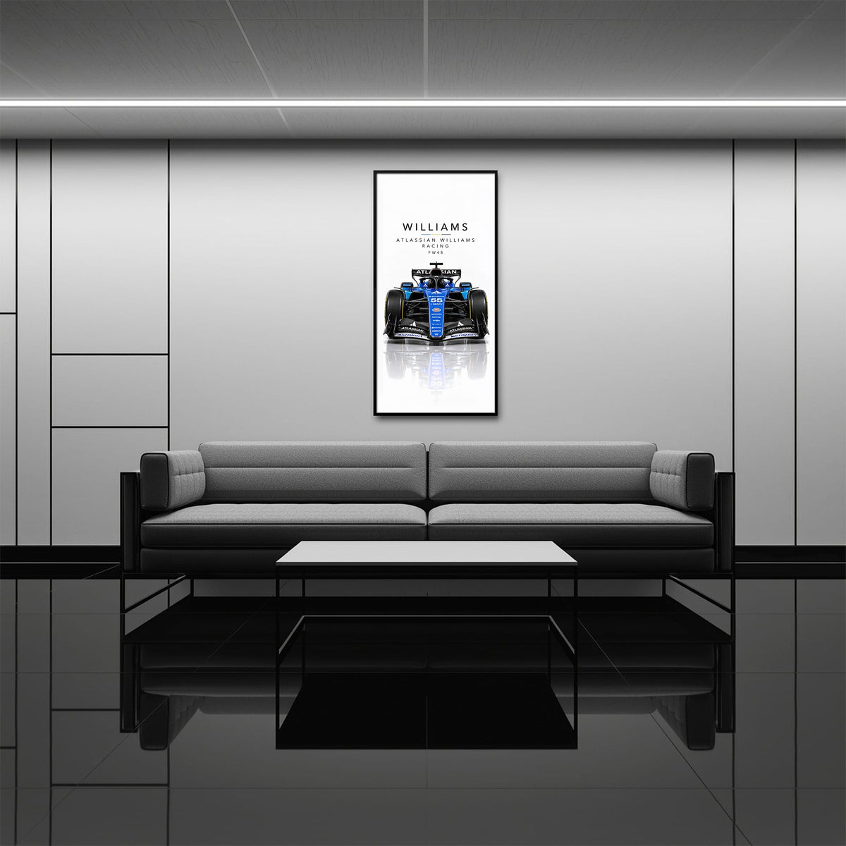 Atlassian Williams Racing FW48 Wall Art | Formula 1 Decor Cars