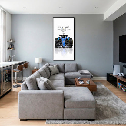 Atlassian Williams Racing FW48 Wall Art | Formula 1 Decor Cars