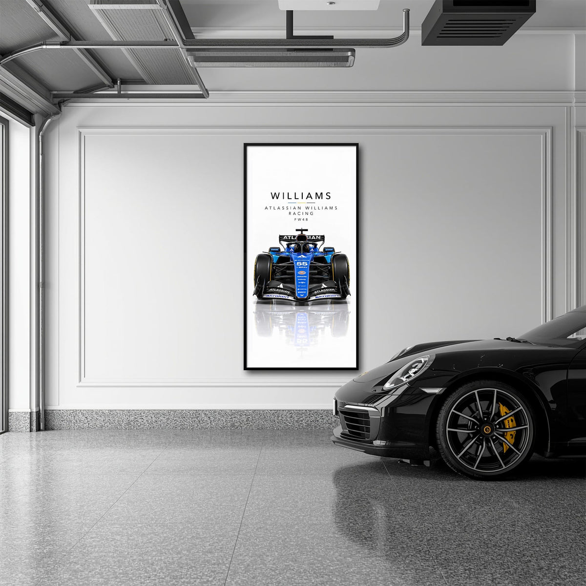 Atlassian Williams Racing FW48 Wall Art | Formula 1 Decor Cars