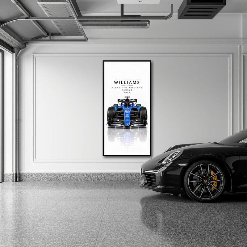 Atlassian Williams Racing FW48 Wall Art | Formula 1 Decor Cars