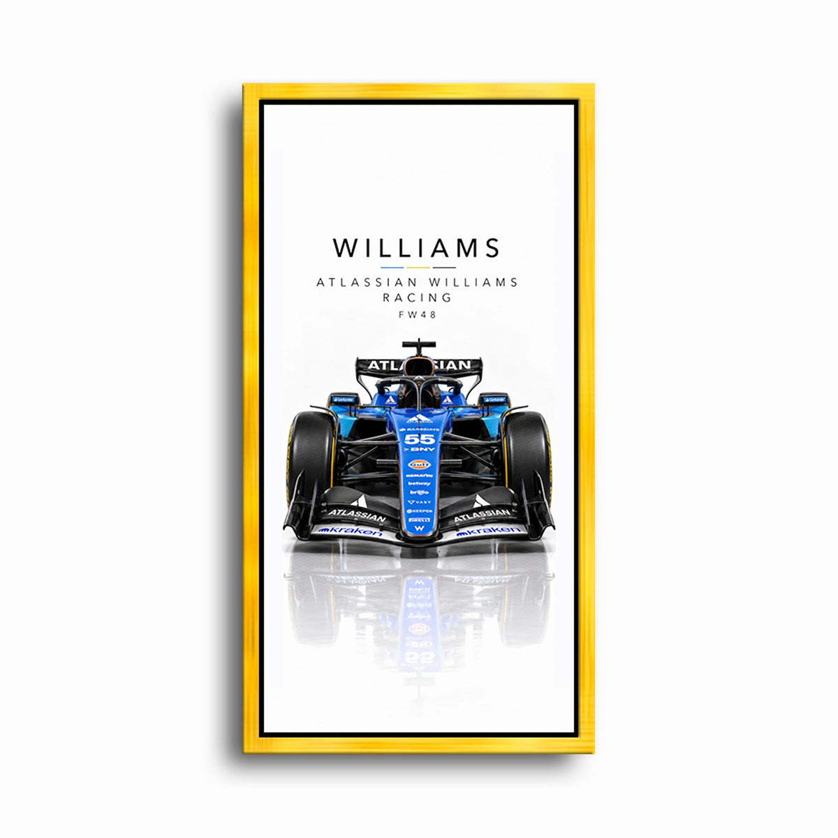 Atlassian Williams Racing FW48 Wall Art | Formula 1 Decor Cars