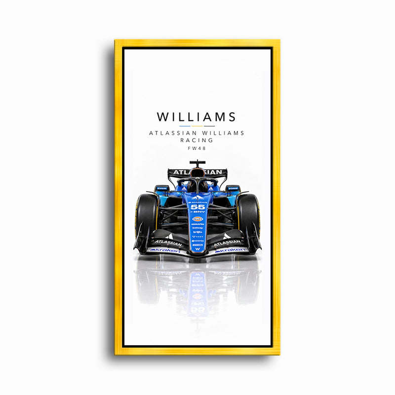 Atlassian Williams Racing FW48 Wall Art | Formula 1 Decor Cars
