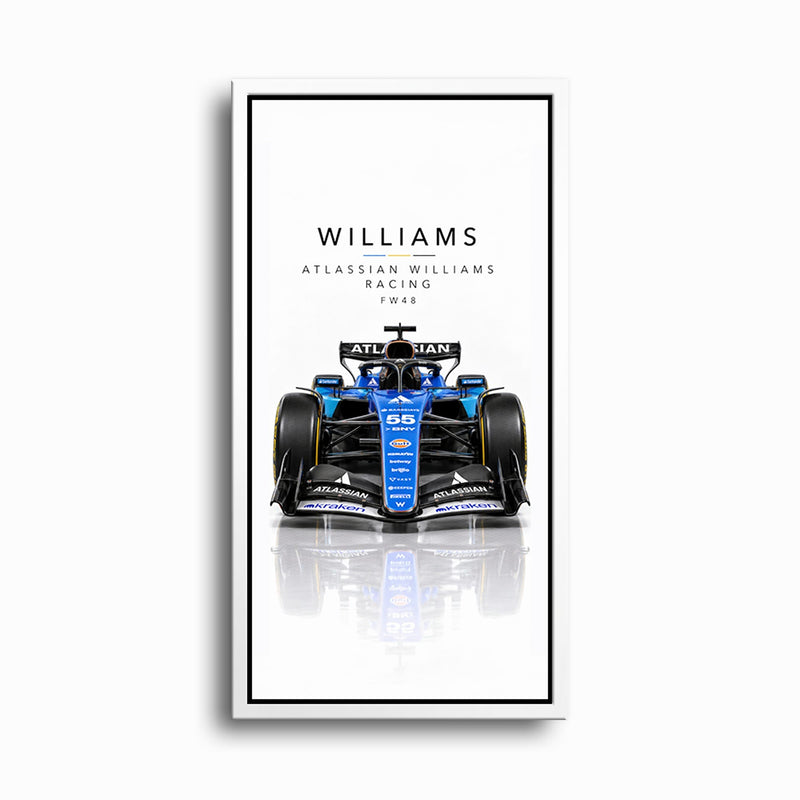 Atlassian Williams Racing FW48 Wall Art | Formula 1 Decor Cars