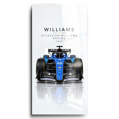 Atlassian Williams Racing FW48 Wall Art | Formula 1 Decor Cars