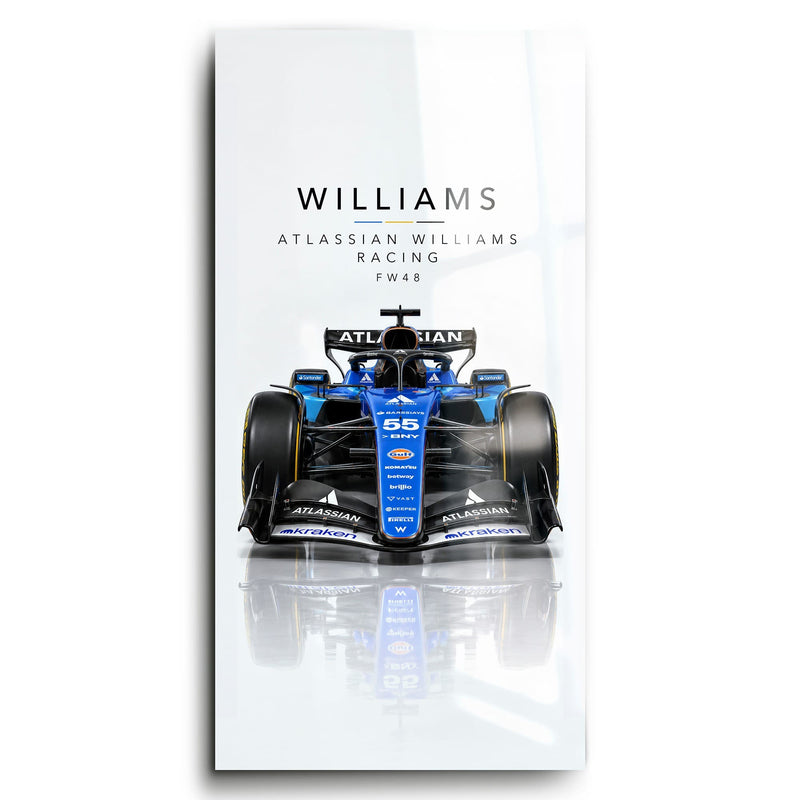 Atlassian Williams Racing FW48 Wall Art | Formula 1 Decor Cars