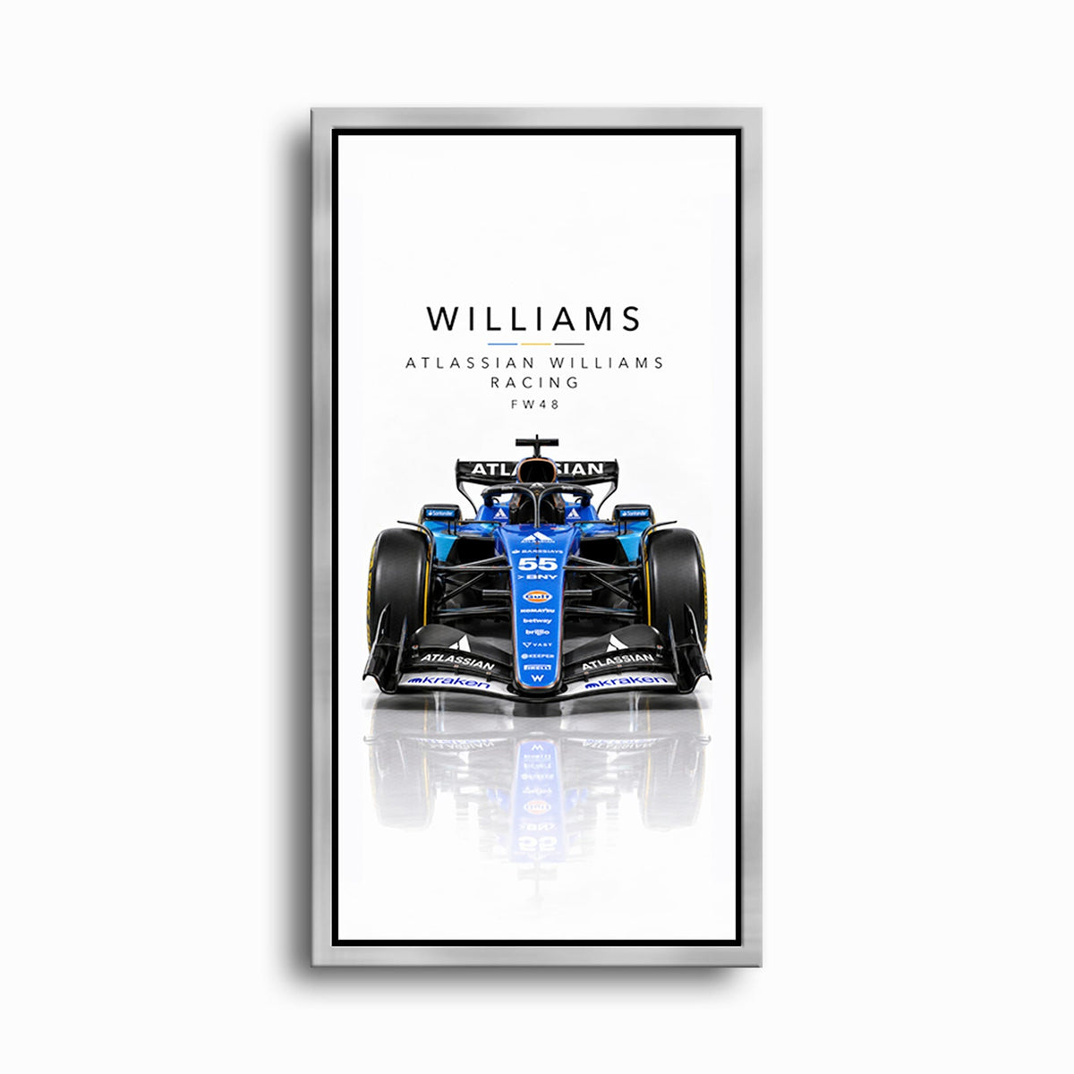 Atlassian Williams Racing FW48 Wall Art | Formula 1 Decor Cars