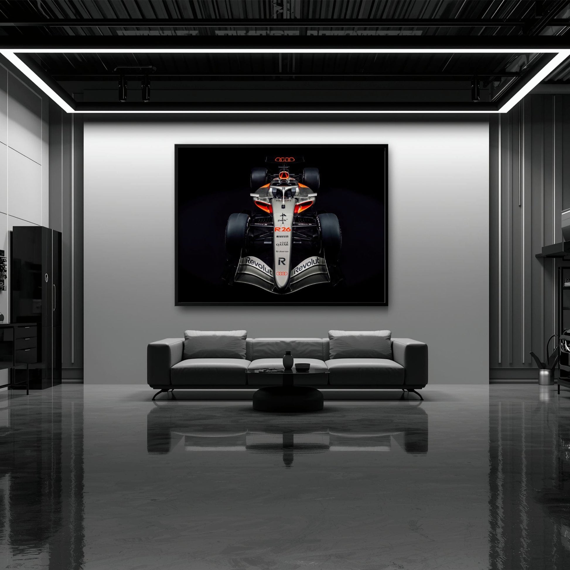 Audi F1 Wall Art – Formula 1 Motorsport Canvas Print-Racing car decor Cars