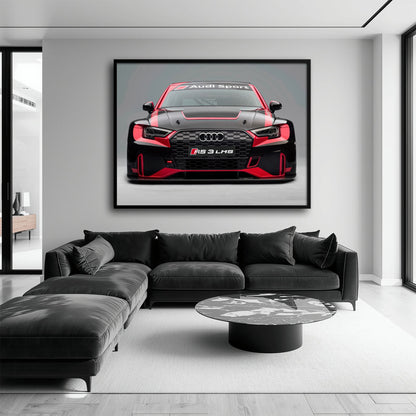 Audi LMS Racing Wall Art – Sport Car Canvas Print Cars