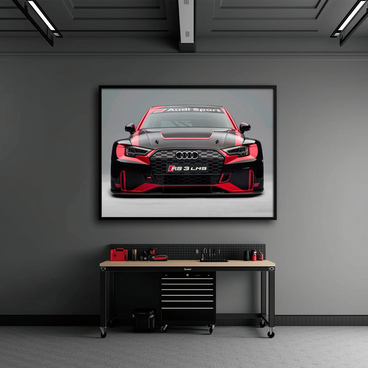 Audi LMS Racing Wall Art – Sport Car Canvas Print Cars