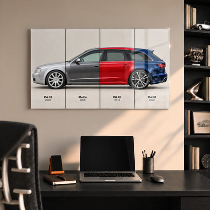 Audi RS6 Avant Evolution Poster & Canvas Wall Art | Caveson Acrylic Glass / 12х24 / Without Frame Cars