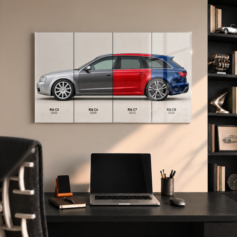 Audi RS6 Avant Evolution Poster & Canvas Wall Art | Caveson Acrylic Glass / 12х24 / Without Frame Cars