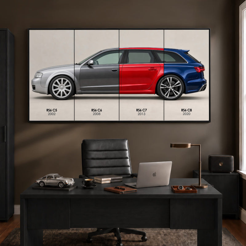 Audi RS6 Avant Evolution Poster & Canvas Wall Art | Caveson Cars