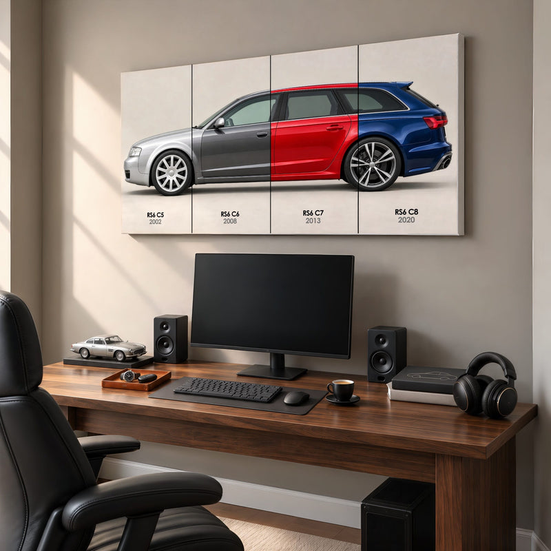 Audi RS6 Avant Evolution Poster & Canvas Wall Art | Caveson Cars