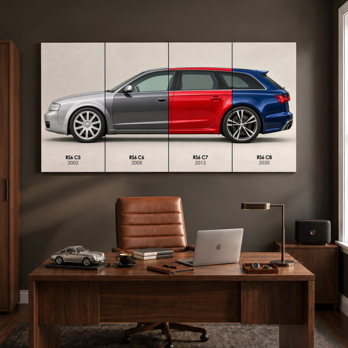 Audi RS6 Avant Evolution Poster & Canvas Wall Art | Caveson Canvas / 12х24 / Gallery Wrap Cars