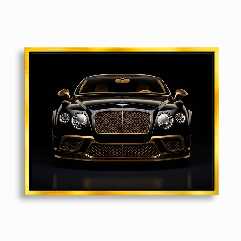Bentley Continental GT Black Gold Wall Art – Luxury Coupe Canvas Print Cars