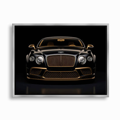 Bentley Continental GT Black Gold Wall Art – Luxury Coupe Canvas Print Cars
