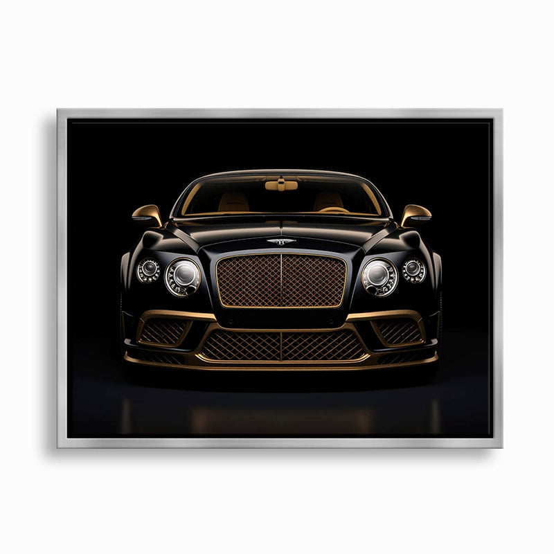 Bentley Continental GT Black Gold Wall Art – Luxury Coupe Canvas Print Cars