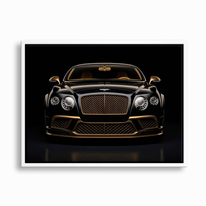 Bentley Continental GT Black Gold Wall Art – Luxury Coupe Canvas Print Cars