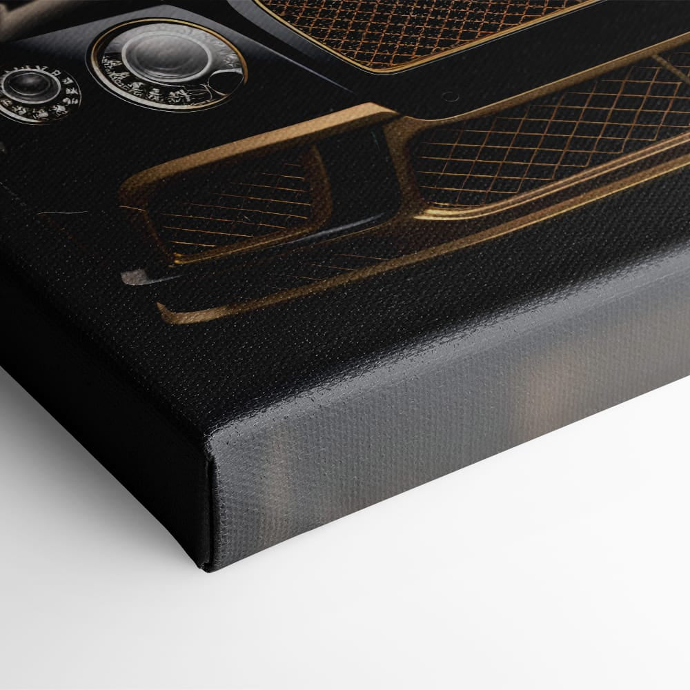 Bentley Continental GT Black Gold Wall Art – Luxury Coupe Canvas Print Cars