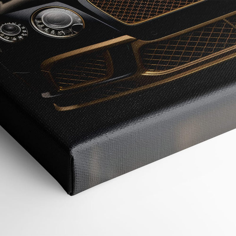 Bentley Continental GT Black Gold Wall Art – Luxury Coupe Canvas Print Cars