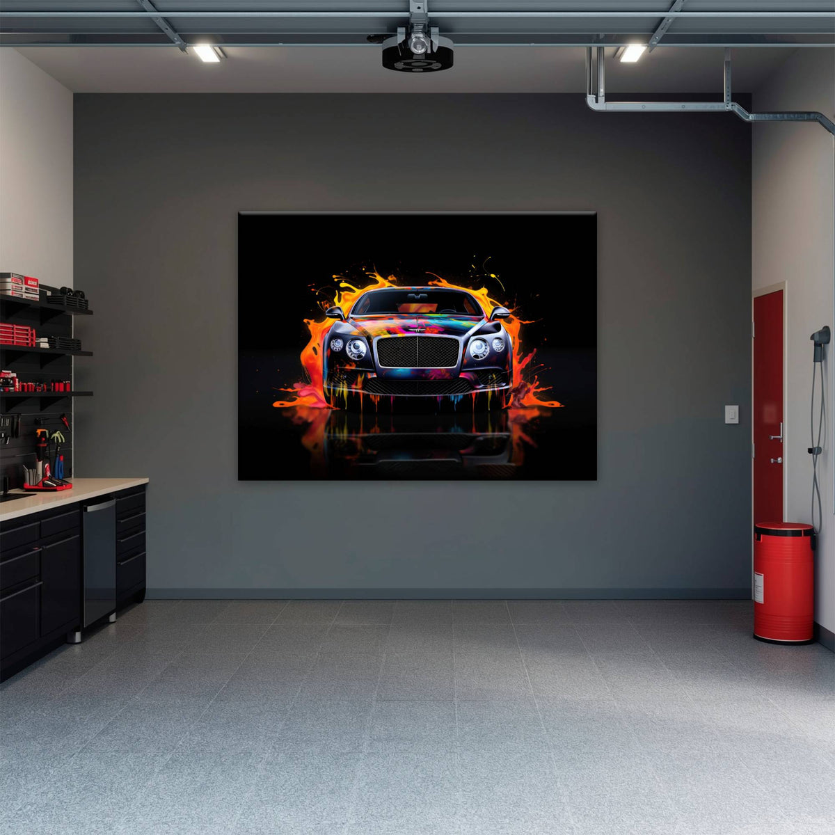 Bentley Continental GT Wall Art – Colorful Pop Art Canvas Print Cars