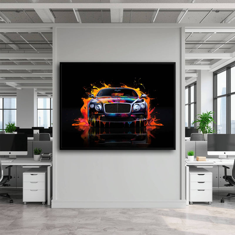 Bentley Continental GT Wall Art – Colorful Pop Art Canvas Print Cars